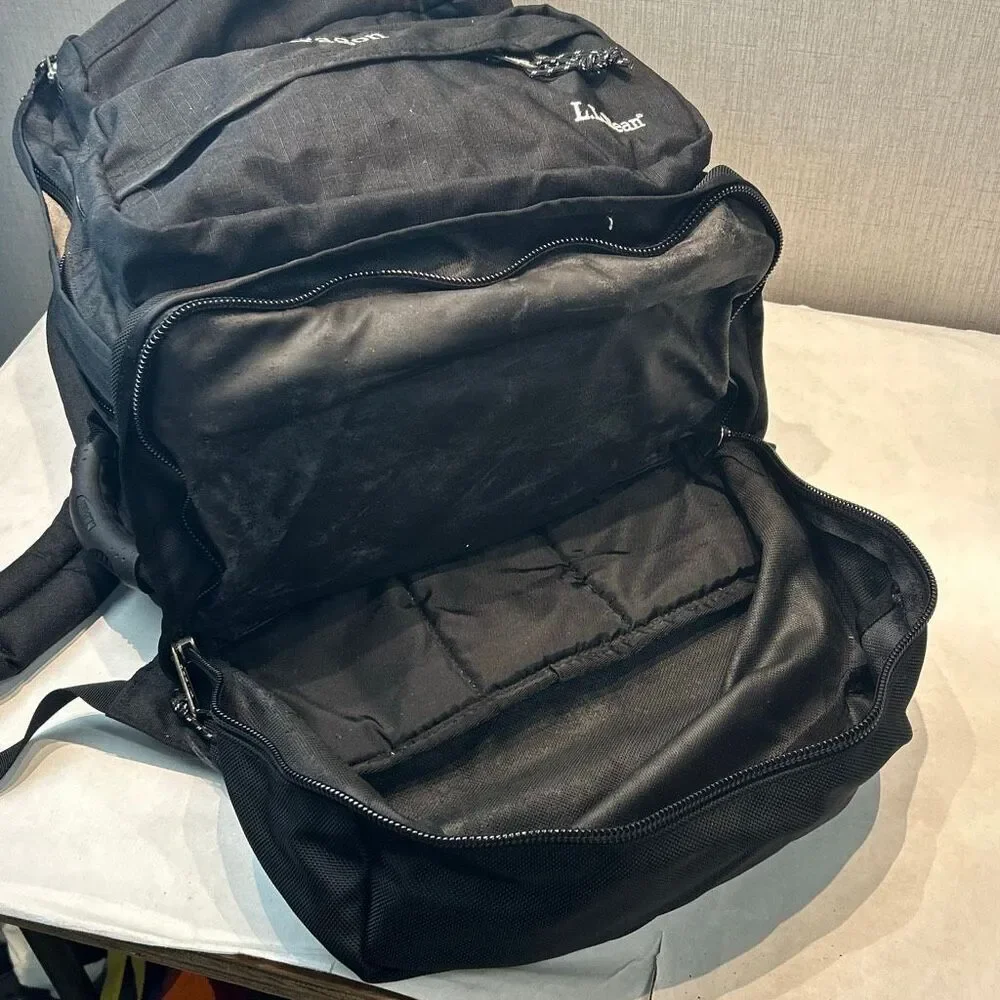 Vtg L.L. Bean Backpack Black 